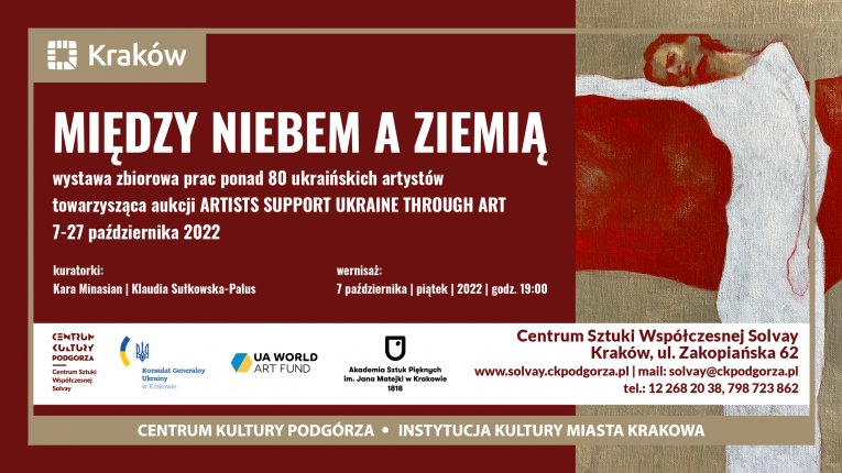 Baner wystawy "Między niebem a ziemią"