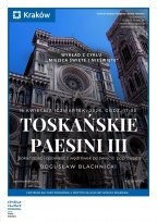 Plakat z dużym, pionowym zdjęciem monumentalnej fasady katedry we Florencji (Santa Maria del Fiore). Ciemny, majestatyczny budynek kontrastuje z białą, nowoczesną typografią umieszczoną w centralnej części.