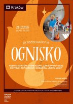 Plakat utrzymany w ciepłej, energetycznej kolorystyce opierającej się na odcieniach intensywnego pomarańczu, czerni i bieli. Głównym motywem graficznym jest wielki, stylizowany kształt płomienia, który wypełnia niemal całą wysokość pionowej kompozycji. W 