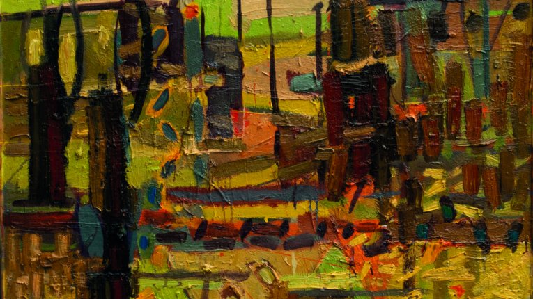 Composition XII, olej na płótnie, 160x130, 2020