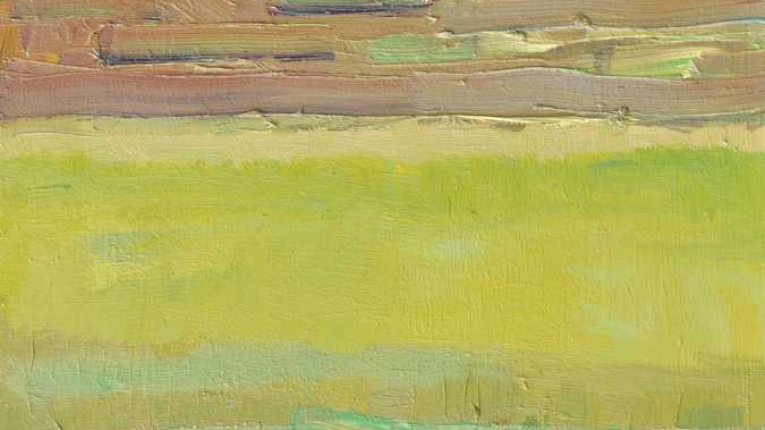 Vision of village XXI, olej na płótnie, 100x70, 2020