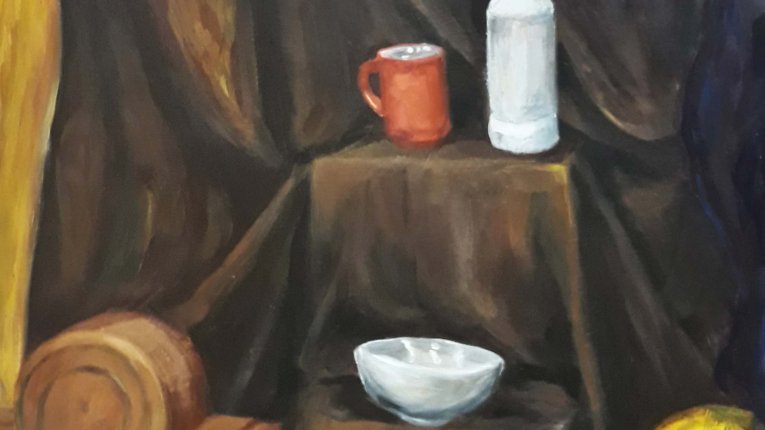 Natalia Olszańska - martwa natura, akryl